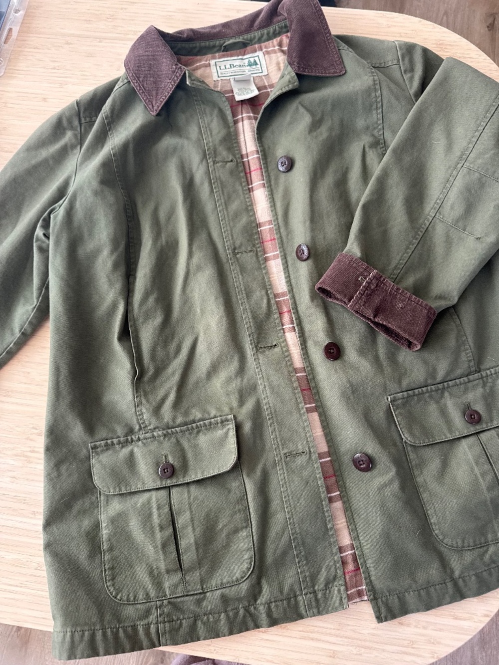 LL Bean Women's Adirondack Barn Coat, Flannel-Lined